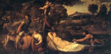 Jupiter and Anthiope Pardo Venus Tiziano Titian Oil Paintings